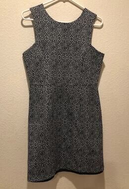 ONLY Blue White Geometric Sleeveless Sheath Mini Dress Size 38